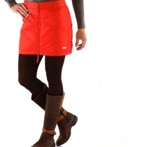 SKHOOP Down Feather Mini Skirt Ski Skirt Orange